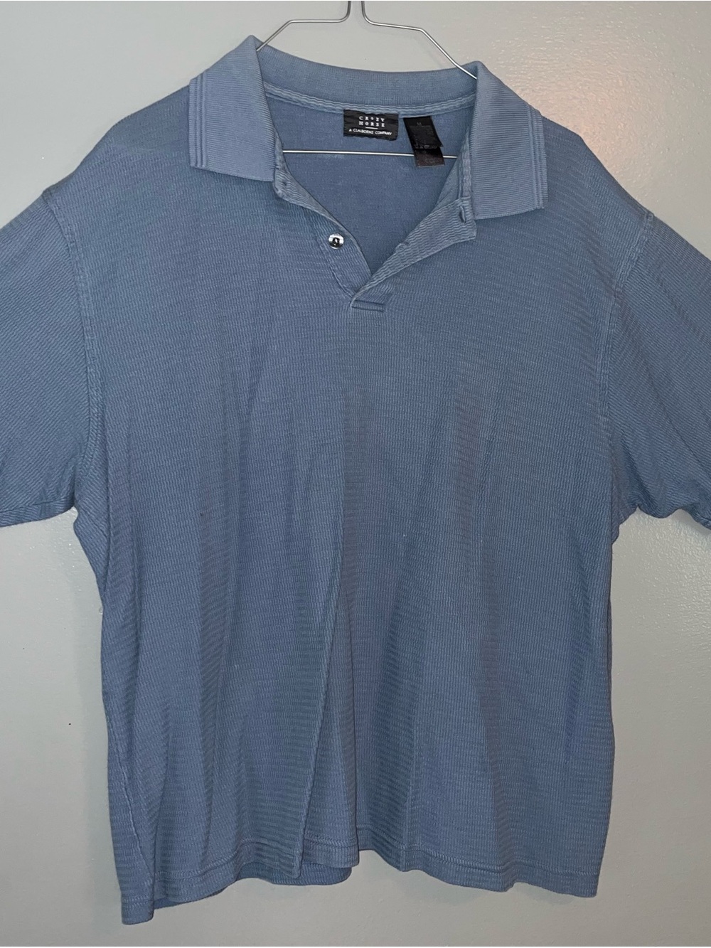 Liz Claiborne Men's Dusty Blue Short-Sleeve Polo